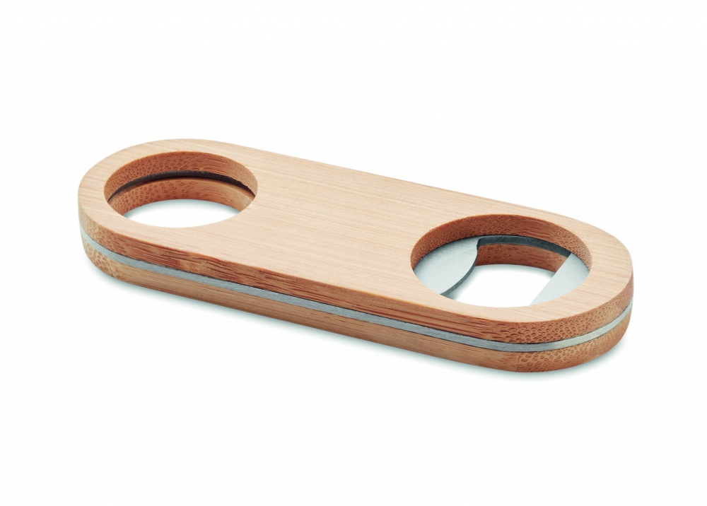 Logotrade promotional merchandise image of: Oval Bamboo bottle opener VALBAMPER