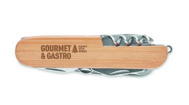 Logotrade advertising products photo of: Multi tool pocket knife bamboo