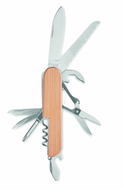 Logo trade corporate gifts image of: Multi tool pocket knife bamboo
