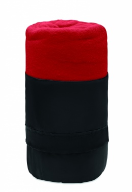 Logo trade promotional merchandise picture of: RPET fleece travel blanket