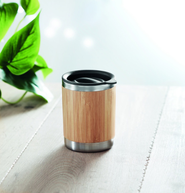 Logo trade advertising product photo of: Tumbler in bamboo cover 250ml