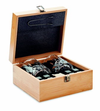 Logo trade promotional merchandise picture of: Whisky set in bamboo box