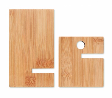 Logotrade promotional giveaway picture of: Bamboo phone stand/ holder WHIPPY
