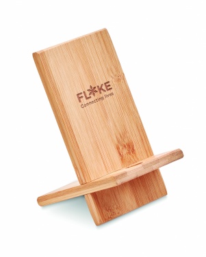Logotrade promotional gift picture of: Bamboo phone stand/ holder WHIPPY