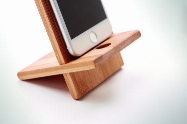 Logo trade promotional giveaways picture of: Bamboo phone stand/ holder WHIPPY