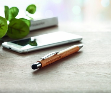 Logotrade promotional item image of: Bamboo ballpoint pen with blue ink
