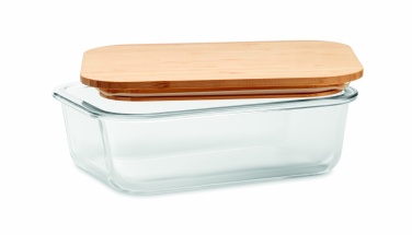 Logo trade promotional item photo of: Glass lunchbox with bamboo lid