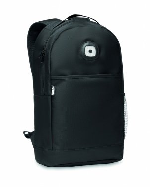 Logo trade promotional items image of: Backpack in RPET & COB light