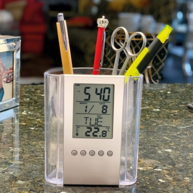 Logo trade corporate gift photo of: Acrylic desk pen holder MADRID