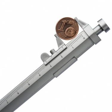 Logotrade business gift image of: Plastic ballpen with sliding calliper PRESCOT
