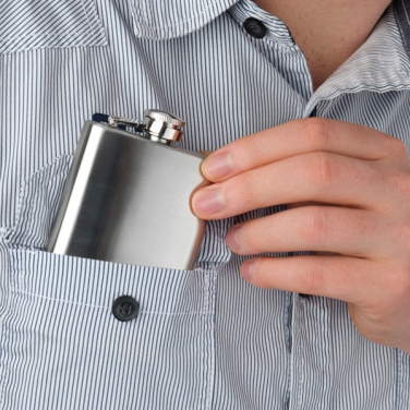 Logo trade advertising products picture of: Stainless steel hip flask FRESNO 104 ml