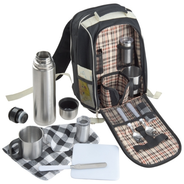 Logo trade business gift photo of: Luxurious picnic backpack with cool bag GEORGIA