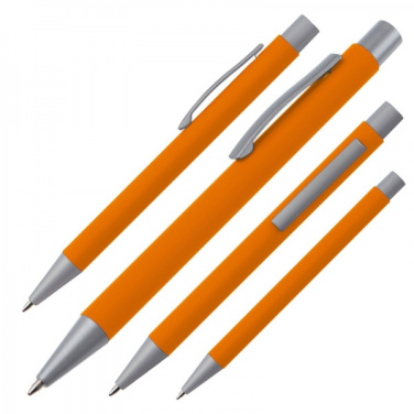Logo trade promotional merchandise photo of: Metal ballpen soft touch ABU DHABI