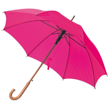 Logo trade promotional item photo of: Wooden automatic umbrella NANCY