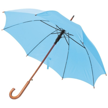 Logo trade promotional merchandise photo of: Wooden automatic umbrella NANCY