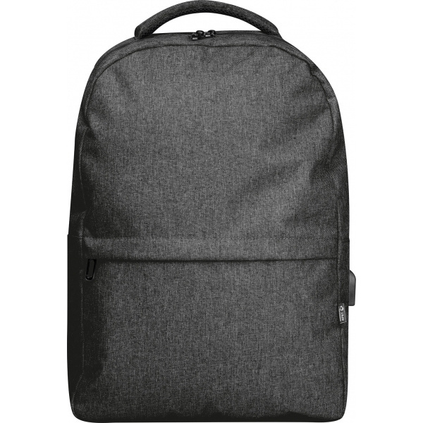 Logo trade promotional giveaway photo of: rPET backpack RIMINI