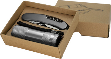 Logo trade promotional merchandise picture of: Set torch and pocket knife DOVER