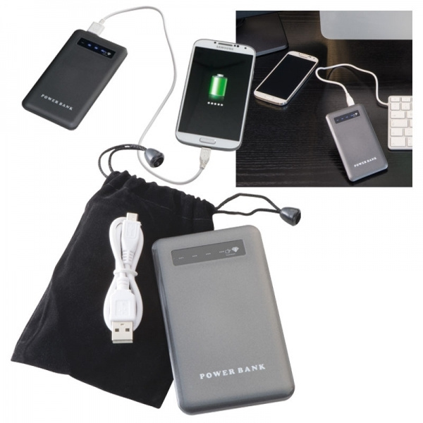 Logo trade promotional merchandise photo of: Power bank KINGSVILLE