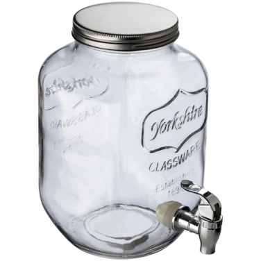 Logo trade promotional products image of: Set drink dispenser and glasses ACAPULCO