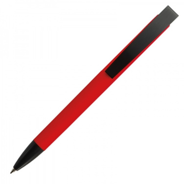 Logo trade advertising product photo of: Metal ballpen soft touch BRESCIA