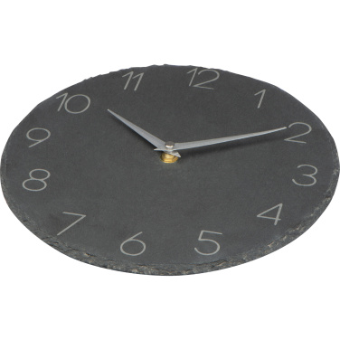 Logo trade promotional gifts picture of: Slate wall clock GRAZ