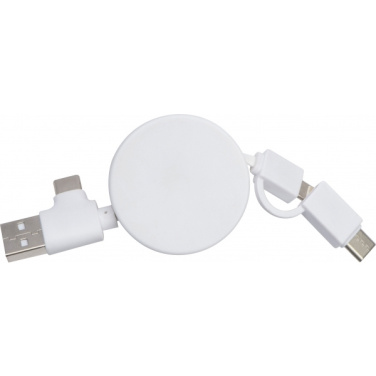 Logo trade promotional products picture of: Bamboo charging cable GRONINGEN
