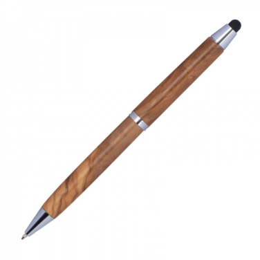 Logo trade advertising products picture of: Wooden ballpen with touch function ERFURT