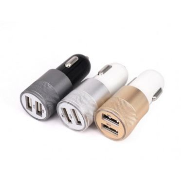 Logo trade promotional gifts picture of: Metal car charger