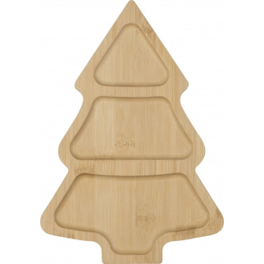 Logo trade promotional products image of: Bamboo snack tray LOUISVILLE