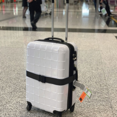 Logo trade business gift photo of: Adjustable luggage strap MOORDEICH