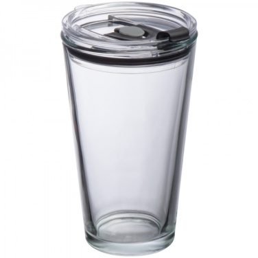 Logotrade business gifts photo of: Glass mug with lid WATTENSCHEID 400 ml