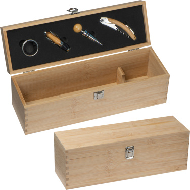 Logo trade corporate gift photo of: Wooden wine box SAINT-ETIENNE