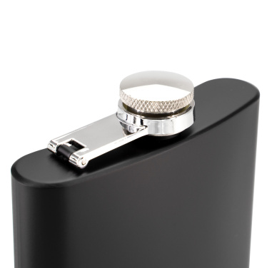 Logo trade promotional items picture of: Hip flask OLYMPOS Schwarzwolf