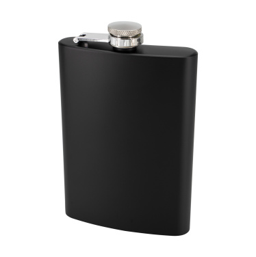 Logo trade promotional merchandise image of: Hip flask OLYMPOS Schwarzwolf