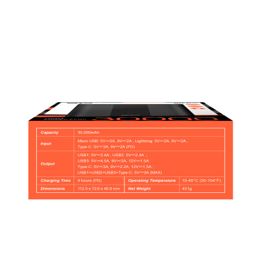 Logo trade promotional giveaway photo of: POWER BANK SILICON POWER QX55 30000 MAH