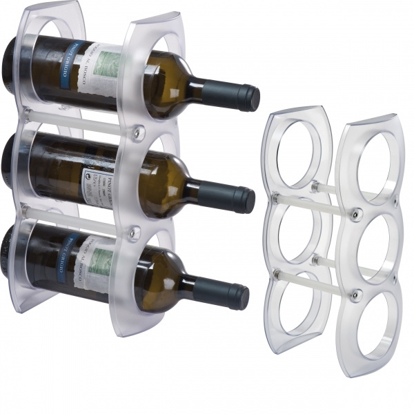 Logo trade promotional merchandise image of: Plastic wine rack MONTEGO BAY