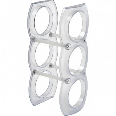 Logo trade promotional item photo of: Plastic wine rack MONTEGO BAY