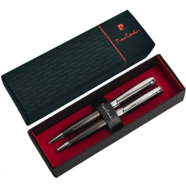 Logo trade corporate gifts picture of: Metal set of ballpoint pen and roller ROI