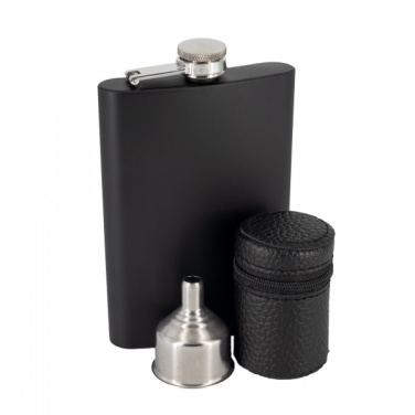 Logotrade promotional item image of: Hip flask MADONIE Schwarzwolf