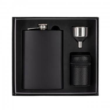 Logotrade business gift image of: Hip flask MADONIE Schwarzwolf