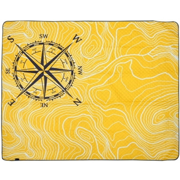 Logotrade promotional item image of: Foldable picnic blanket ALVERNIA Schwarzwolf