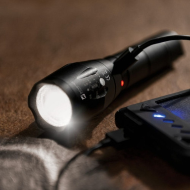 Logo trade advertising product photo of: Flashlight DELGADA Schwarzwolf
