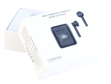Logo trade promotional gift photo of: Wireless earbuds with light up logo