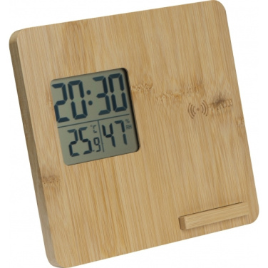 Logotrade promotional giveaway image of: Bamboo weather station GRANADA