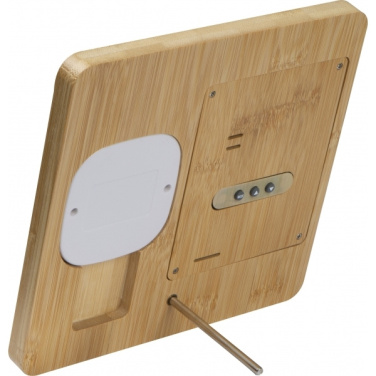 Logo trade promotional gifts image of: Bamboo weather station GRANADA