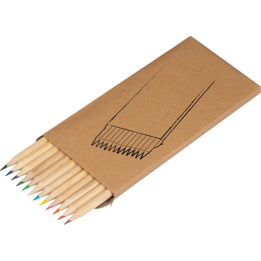 Logo trade business gift photo of: 12-piece crayon set MENORCA