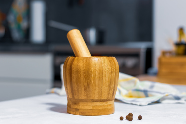 Logo trade promotional merchandise photo of: Wooden mortar SALVADOR