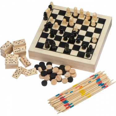 Logotrade promotional item image of: Wooden game collection RIGA