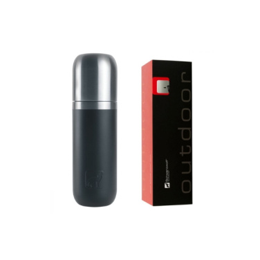 Logo trade advertising products picture of: Vacuum bottle DINARA Schwarzwolf