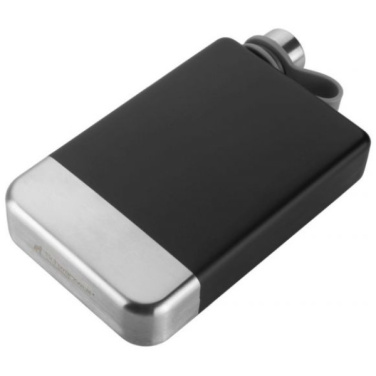 Logo trade promotional items image of: Hip flask set TAHAT Schwarzwolf